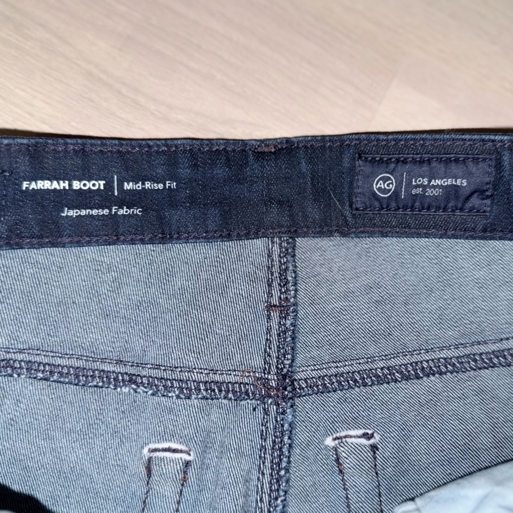 NWOT AG Dark Indigo Blue Farrah Bootcut Jeans 29 - Picture 8 of 11
